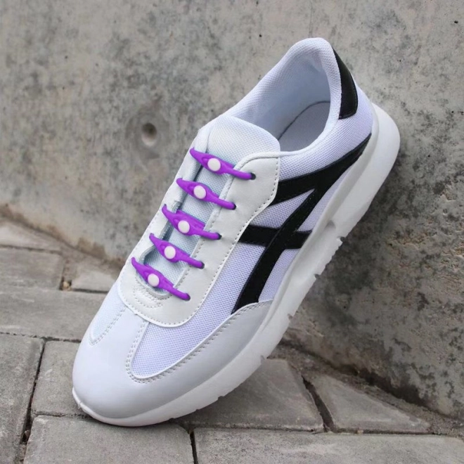Cordones de silicona 14 uds - morados