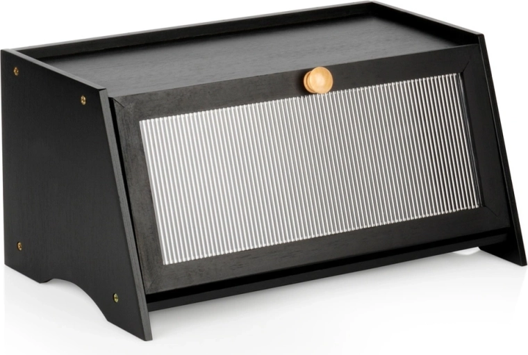 Panera de bambú Vilde en color negro 40 × 25 × 20 cm