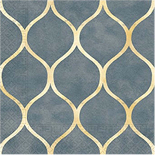 Servilletas con estampado dorado de 3 capas 33 × 33 cm