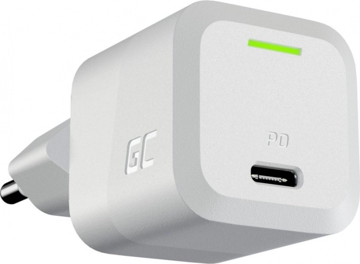Cargador Greencell PowerGaN 33 W USB-C blanco