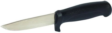 Cuchillo técnico con hoja reforzada y funda de cuero