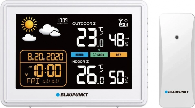 Estación meteorológica Blaupunkt WS30WH con sensor inalámbrico