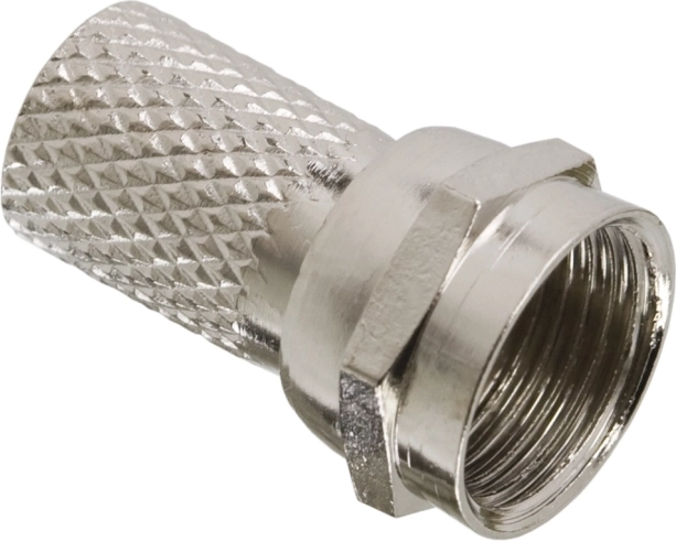 Conector F premium roscado para cable RG6