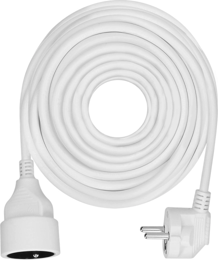 Alargador Solight con una toma, 10 m, blanco