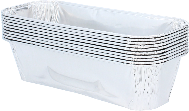 Juego de moldes de aluminio desechables para hornear 20 × 8 × 5 cm, 600 ml, 10 uds.