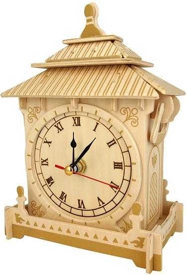 Woodcraft rompecabezas 3D de madera: reloj con mecanismo funcional