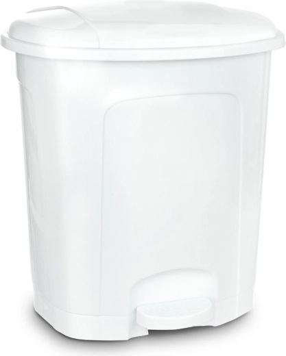 Papelera con pedal 11,5 l blanca