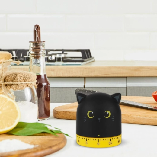 Diseño adorable de gato negro