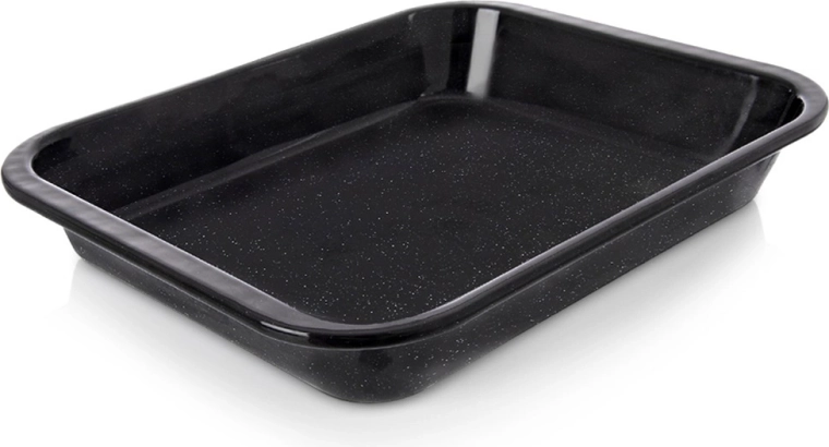 Bandeja honda esmaltada para hornear 31 × 25 × 4,5 cm