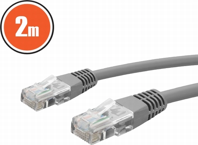 Cable de red patch CAT5e UTP de 2 m, gris