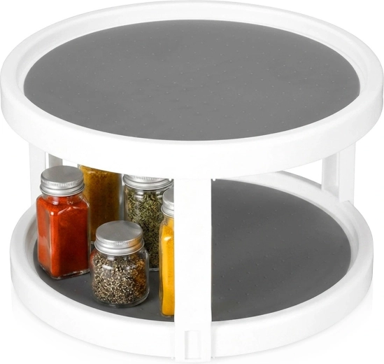 Organizador de cocina giratorio de dos niveles para especias 25 × 15,5 cm