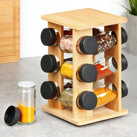 Bambú natural y vidrio resistente