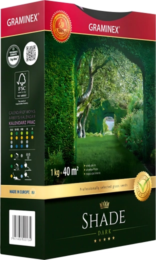 Mezcla de césped premium para sombra 1 kg (para superficies de hasta 40 m²)