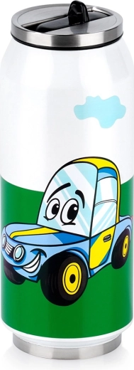 Termo vaso con forma de lata con cochecitos 400 ml