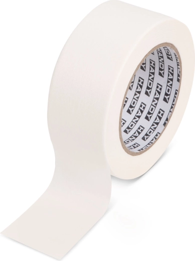 Cinta de carrocero con adhesivo de caucho natural a base de disolvente, 50 m × 50 mm, blanca