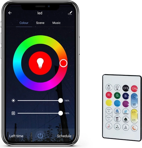 Colores RGB y blanco ajustable