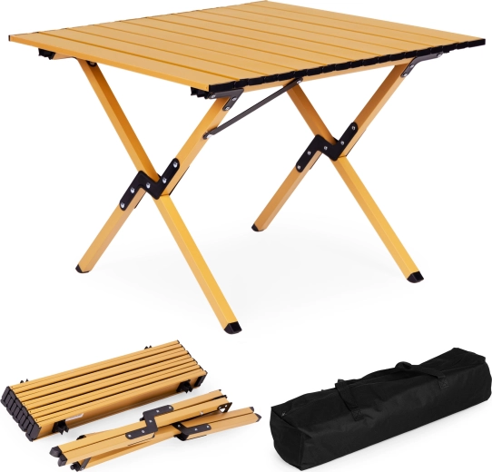 Mesa de camping plegable 60 × 60 cm con bolsa de transporte MultiGarden