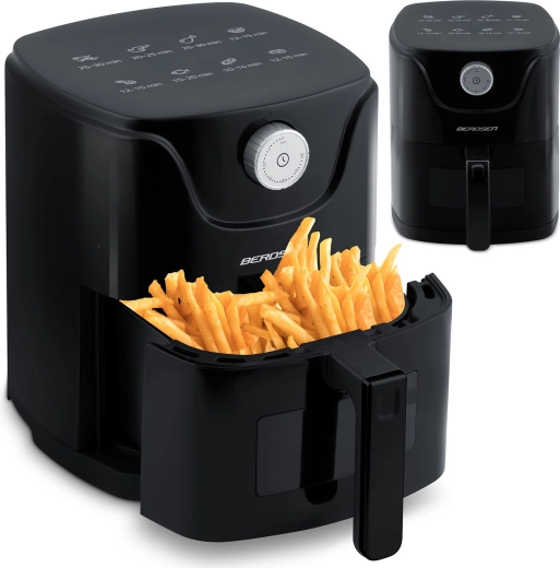 Freidora de aire BERDSEN 2,5 l 1000 W, negra