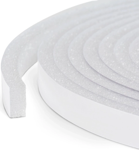 Cinta aislante de espuma autoadhesiva para ventanas y puertas, 5 m, blanca, 10 mm