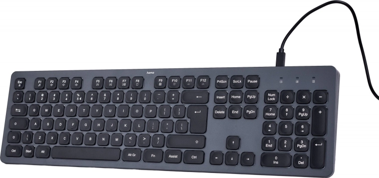 Teclado con cable Hama CK-400 negro–gris