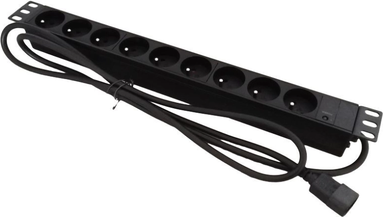 Regleta de alimentación 19" 9× CEE 7/5 con conector C20