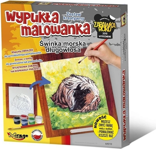 Pintura en relieve – cobaya de pelo largo (kit creativo)