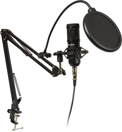 Micrófono de estudio con soporte