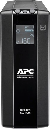 Fuente de alimentación ininterrumpida APC Back‑UPS Pro 1600 VA con AVR y LCD, 8× C13