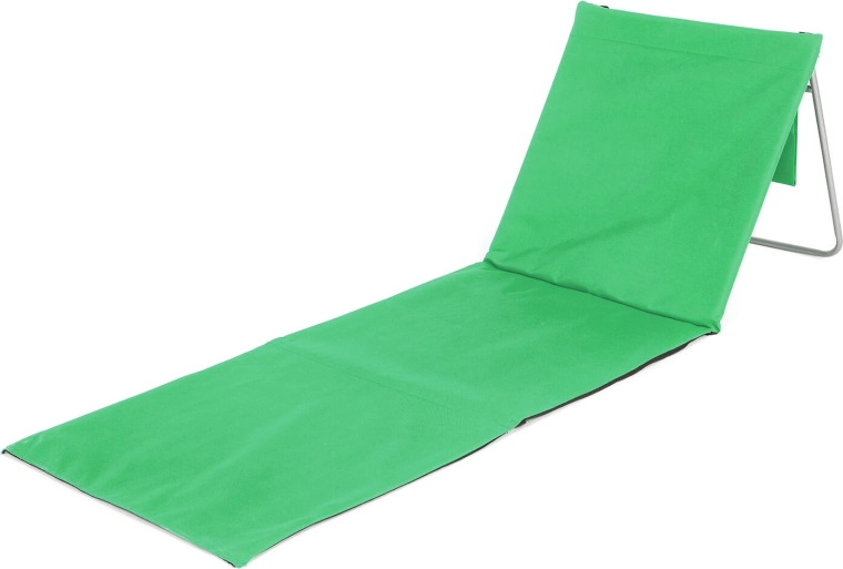 Esterilla de playa plegable con respaldo AUSTIN, verde 160 × 54 cm