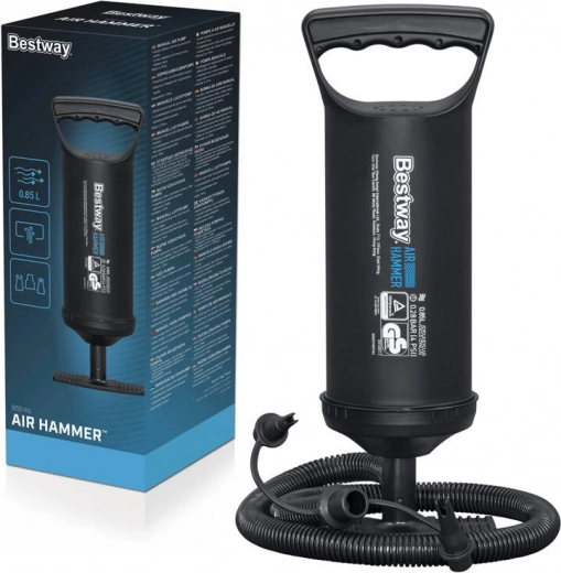 Bomba de aire manual de pistón Bestway con 3 boquillas