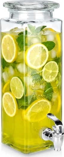 Dispensador de bebidas de vidrio con grifo 2,3 l