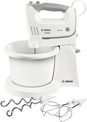 Batidora de mano con soporte y bol