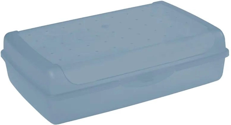 Luca click box maxi caja de almacenamiento con tapa 3,7 l azul 30 × 20 × 8,5 cm