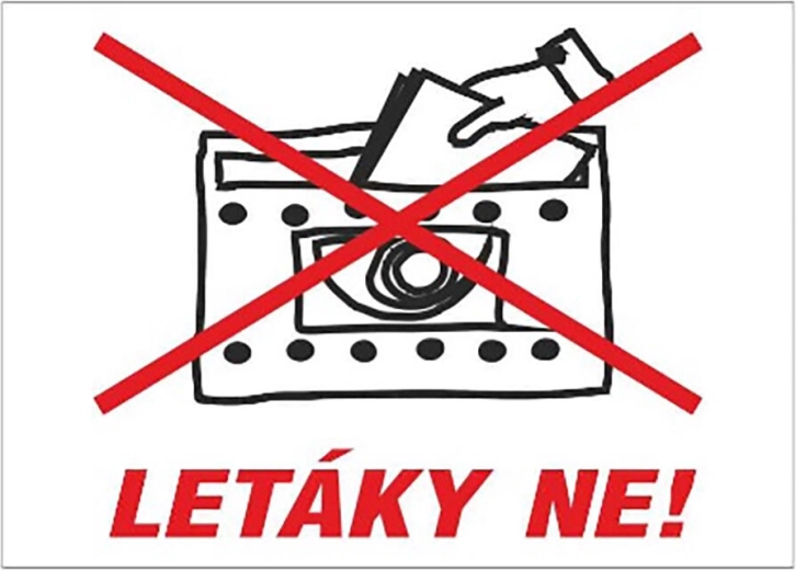Pegatina para buzón "¡No folletos!" 70 × 50 mm