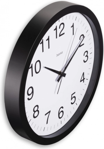 Reloj de pared Aruba de 40 cm, negro