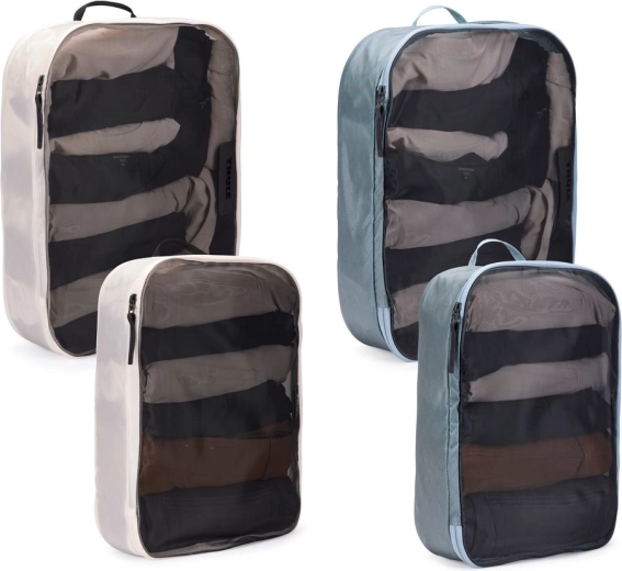 Thule juego de organizadores de viaje para maleta (2 grandes + 2 medianos) blanco/Pond Gray