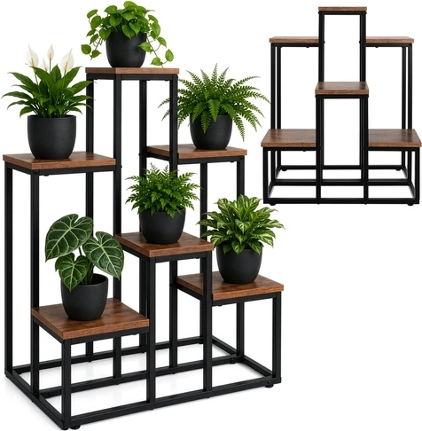 Soporte para plantas Gardlov estilo loft 67 cm, 6 estantes