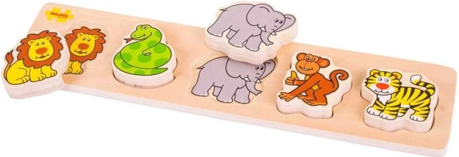 Puzzle safari de madera Bigjigs Baby
