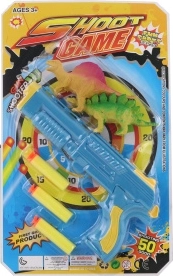 Pistola con dardos de espuma y dinosaurios