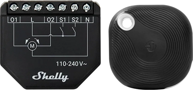 Controlador Wi‑Fi para persianas y estores Shelly Shutter con botón Bluetooth BLU Button Tough 1