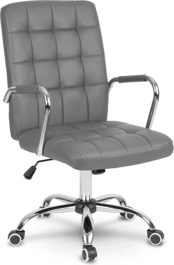 Sillón de oficina Benton de piel sintética, gris