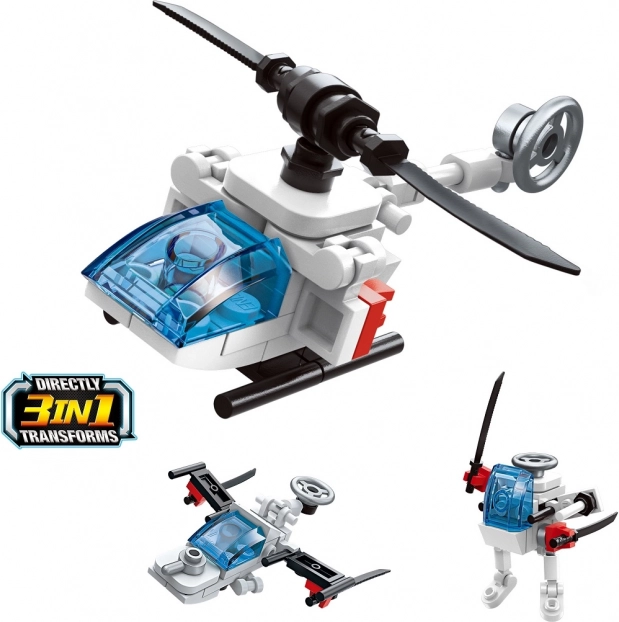 Qman Trans 3v1 Helicóptero Kit de Construcción