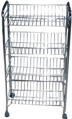 Carrito de baño BRILLY con 3 cestas, cromado, 46 × 28 × 60 cm