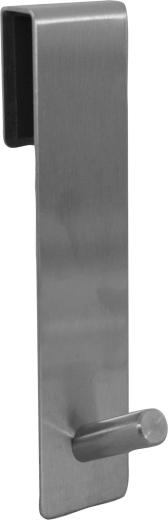 Perchero de acero inoxidable para puerta, plateado
