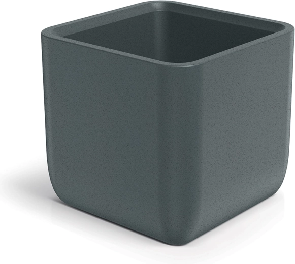 Maceta Molta Square 48 cm – maceta cuadrada de plástico grafito para interior y exterior