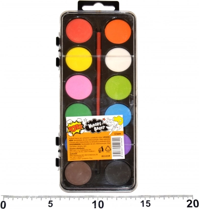Acuarelas 12 colores con pincel