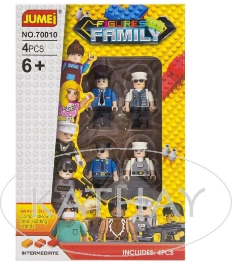 Juego de figuras de policía Jumei (4 uds) - 1 unidad