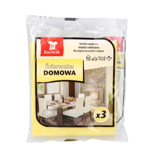 Paños de limpieza domésticos Kuchcik de viscosa 35 × 35 cm, 3 uds.
