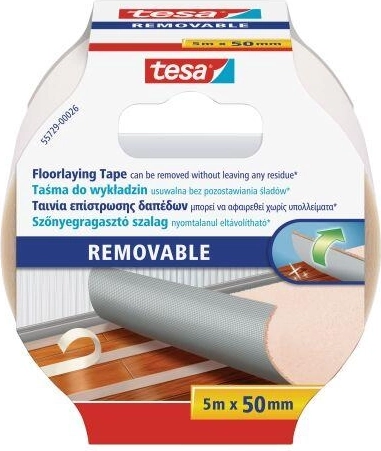 Cinta para alfombras 50 mm × 5 m con refuerzo textil Tesa