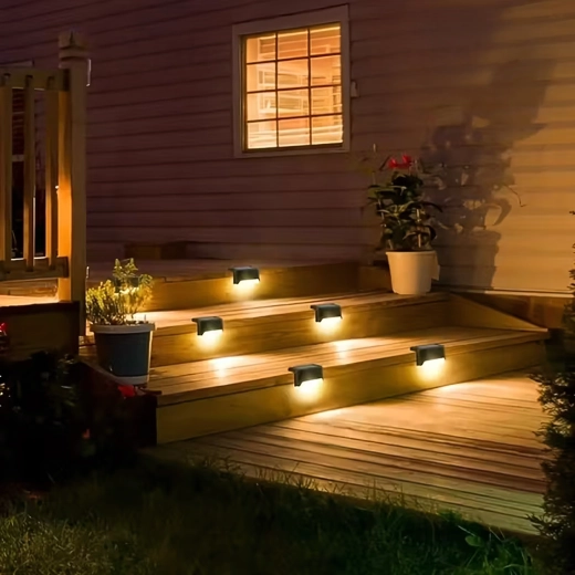 Iluminación cálida y segura para escaleras